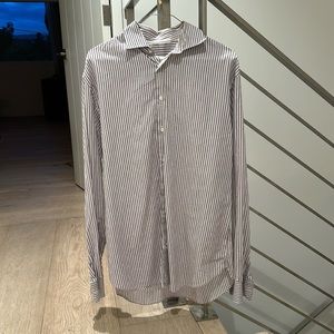 Armani collection I striped lilac lavender shirt vintage.. excellent condition